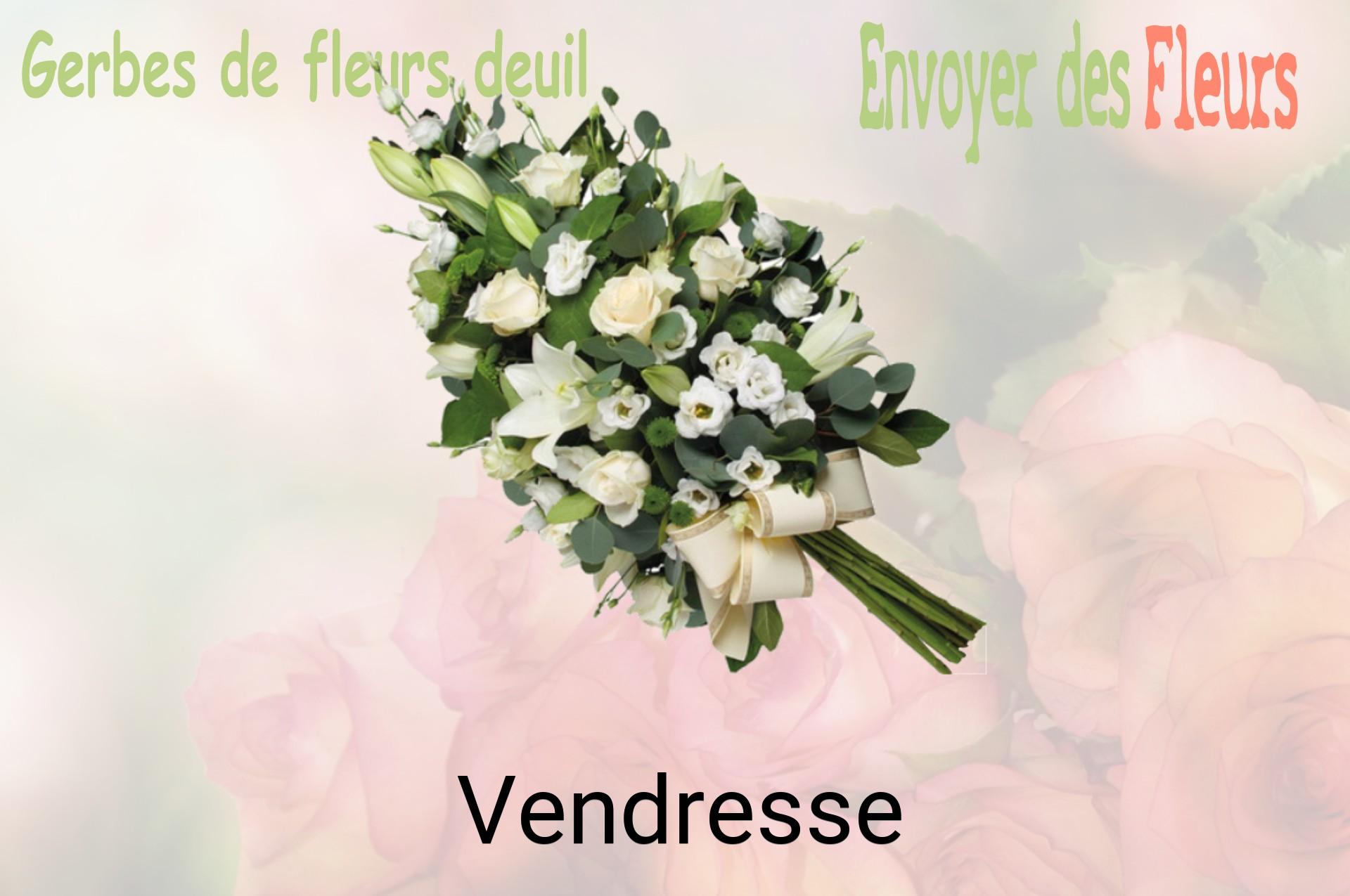 Gerbe de fleurs de deuil livrée à Vendresse